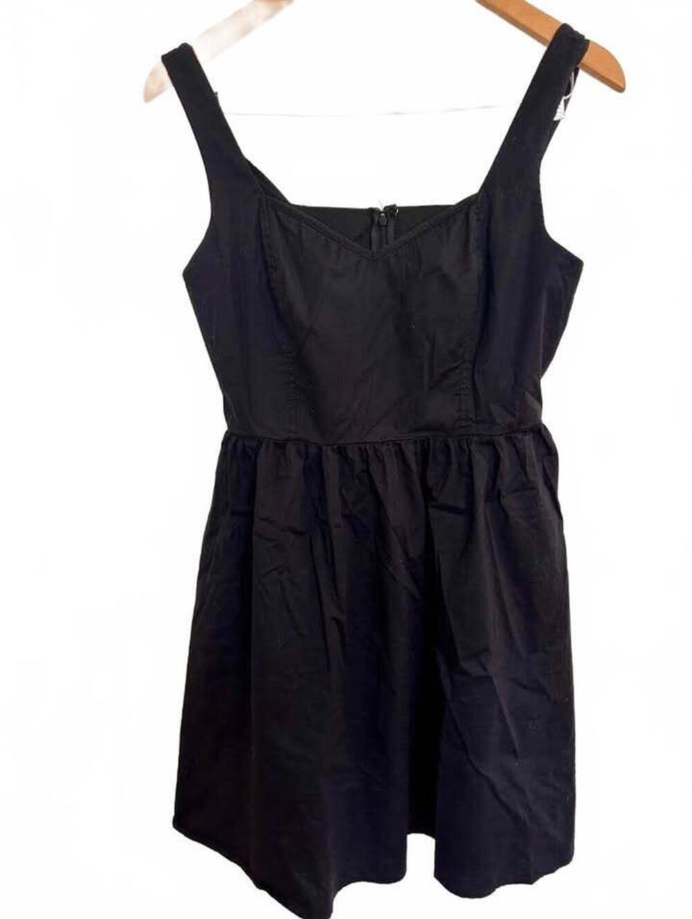 Vintage Charlotte Russe Black Cotton Sleeveless Fit and Flare Mini Dress Medium